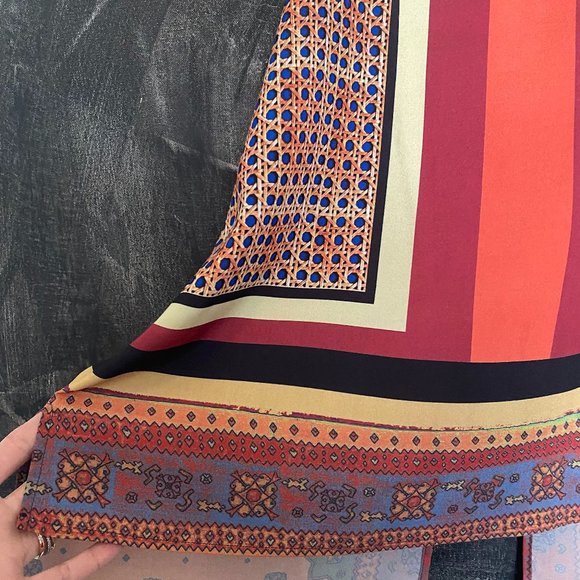 Clover Canyon | Printed Flowy Top | Open Back | Size Small - Picture 2 of 11